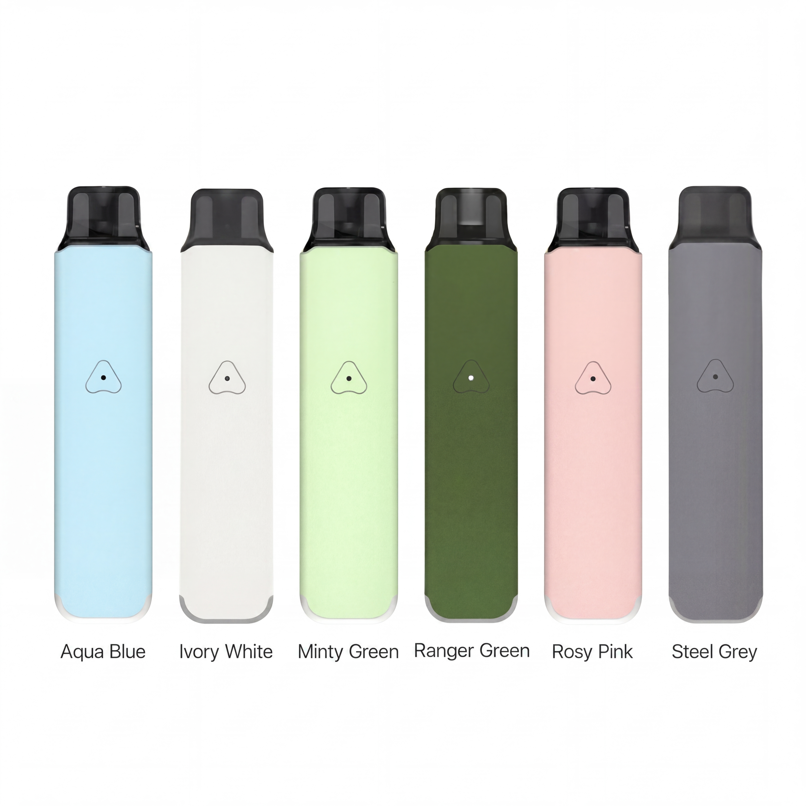 AIRSCREAM pro Lite 注油式電子煙多款顏色包裝與規格色卡對照圖