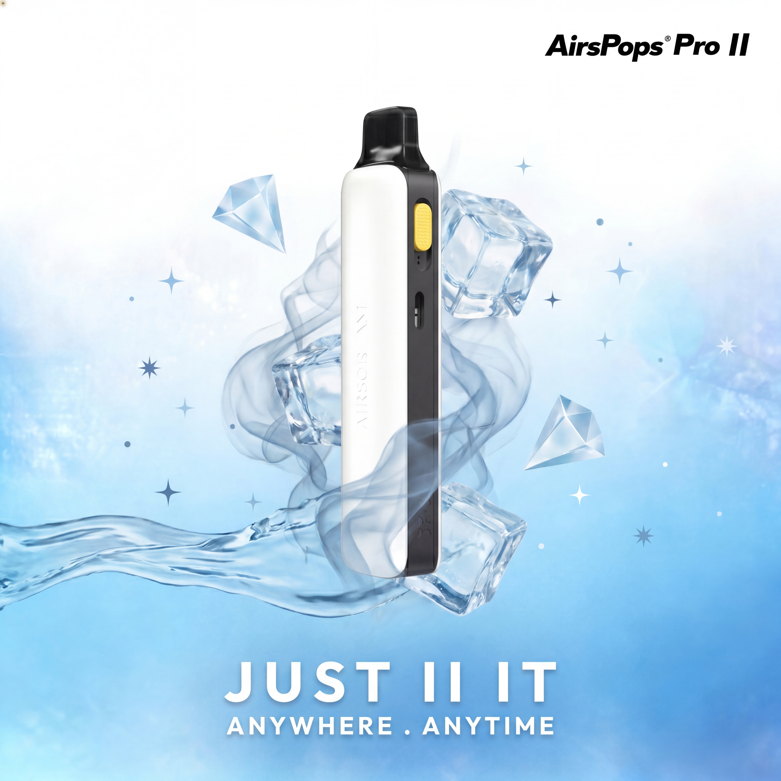 AIRSCREAMAirsPops Pro II 注油式電子煙多款顏色包裝與規格色卡對照圖