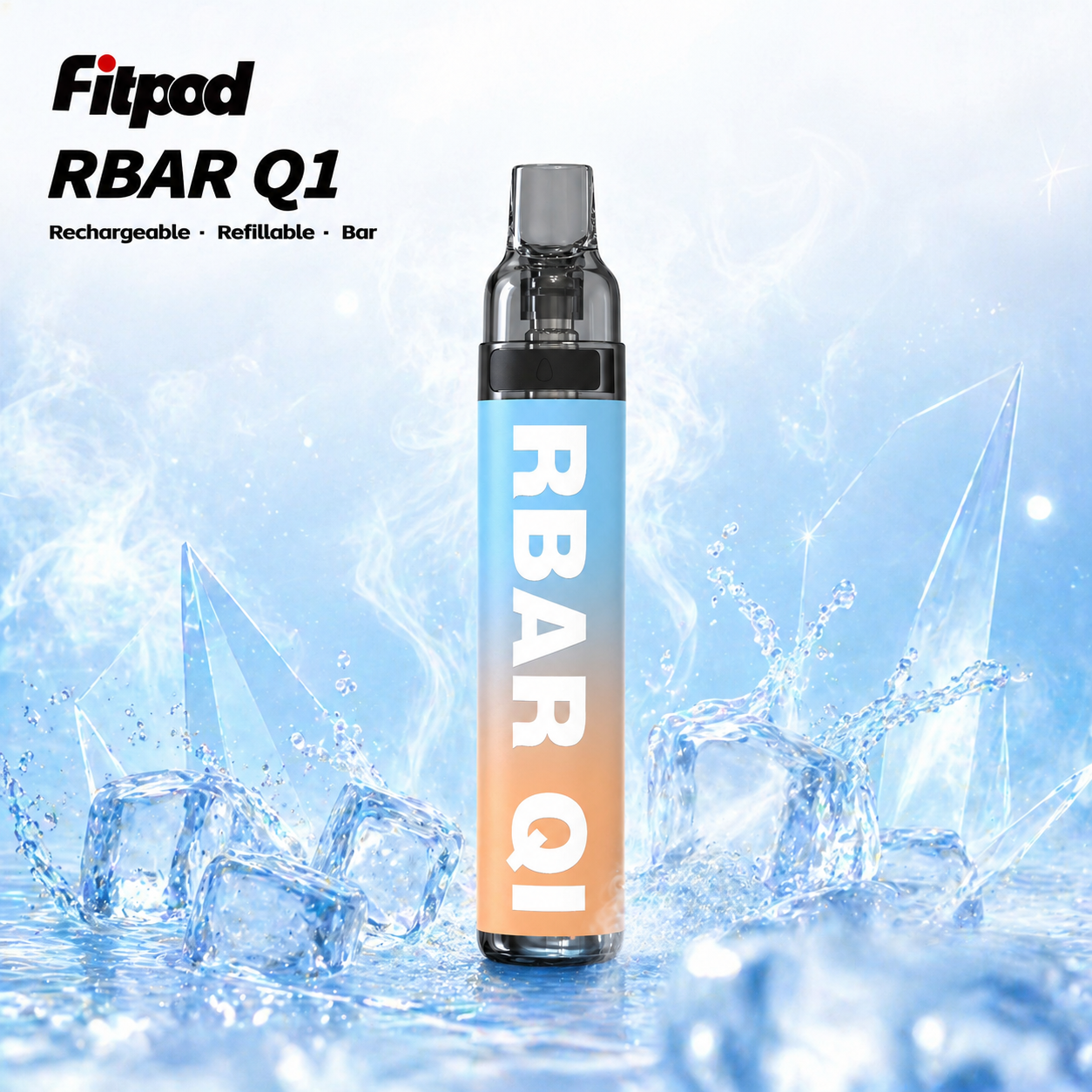 Fitpod RBAR Q1 注油式電子煙多款顏色包裝與規格色卡對照圖
