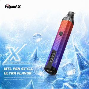 Fitpod X 斯萊克三代 碳纖維版 注油式電子煙多款顏色包裝與規格色卡對照圖